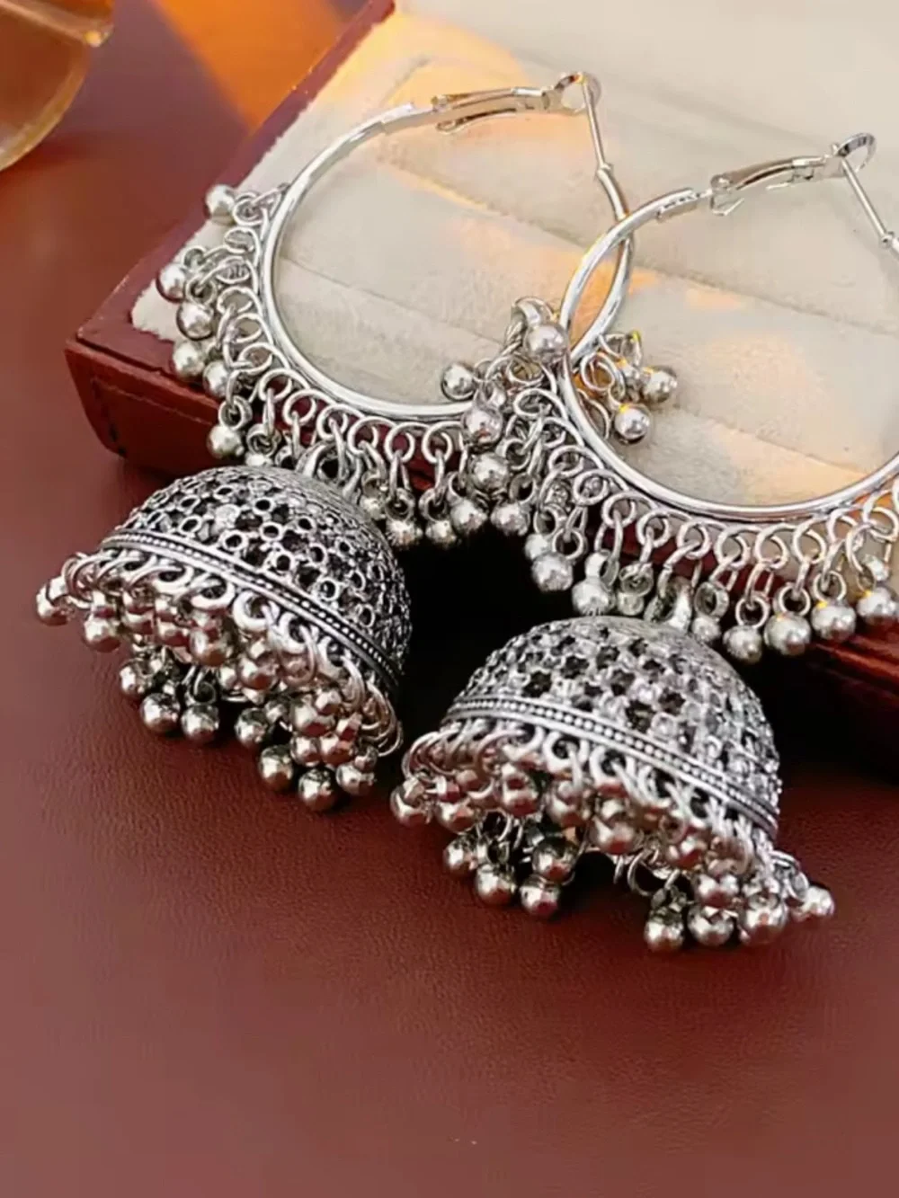 Drop Jhumka Hoop Earrings